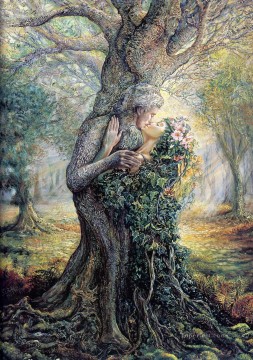 Fantasía popular Painting - JW la dríada y el espíritu del árbol Fantasía